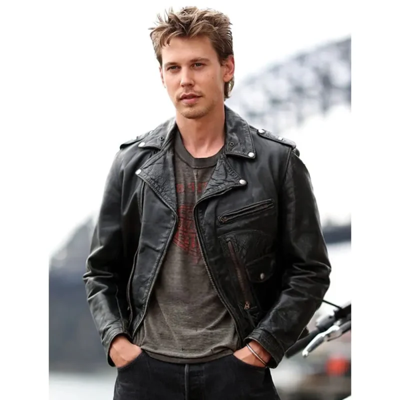 Celebrity Men’s Black Leather Jacket
