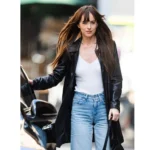 Celebrity Women’s Leather Long Coat