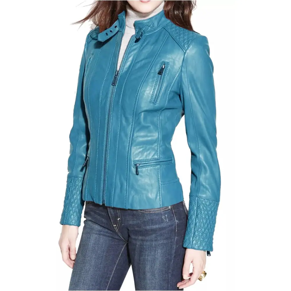 Women’s Fashion Stylish Biker Lambskin Leather Jacket Women’s Biker Leather Jacket