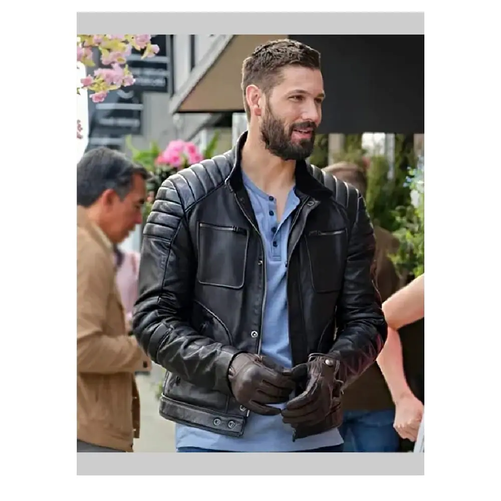 Celebrity Men’s Fashion Style Black Leather Jacket Celebrity Men’s Leather Jacket