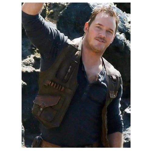 Celebrity Men’s Leather Vest Jacket
