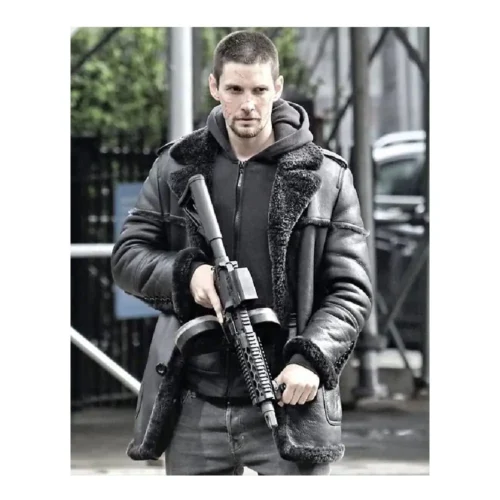 Celebrity Men’s Shearling Leather Jacket