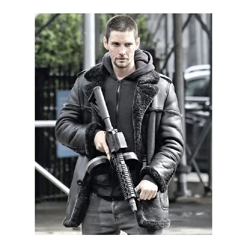 Celebrity Men’s Fashion Style Shearling Leather Jacket Celebrity Men’s Shearling Leather Jacket