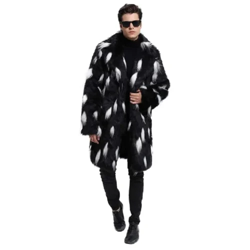 Men’s Faux Fur Long Coat