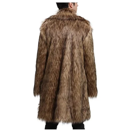 Men’s Faux Fur Long Coat
