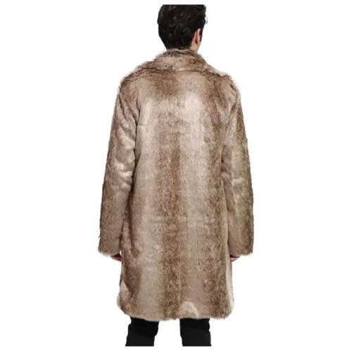 Men’s Faux Fur Long Coat