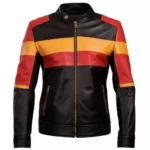 Men’s Flag Biker Leather Jacket