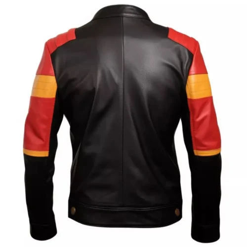Men’s Flag Biker Leather Jacket