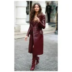Celebrity Women’s Leather Long Coat