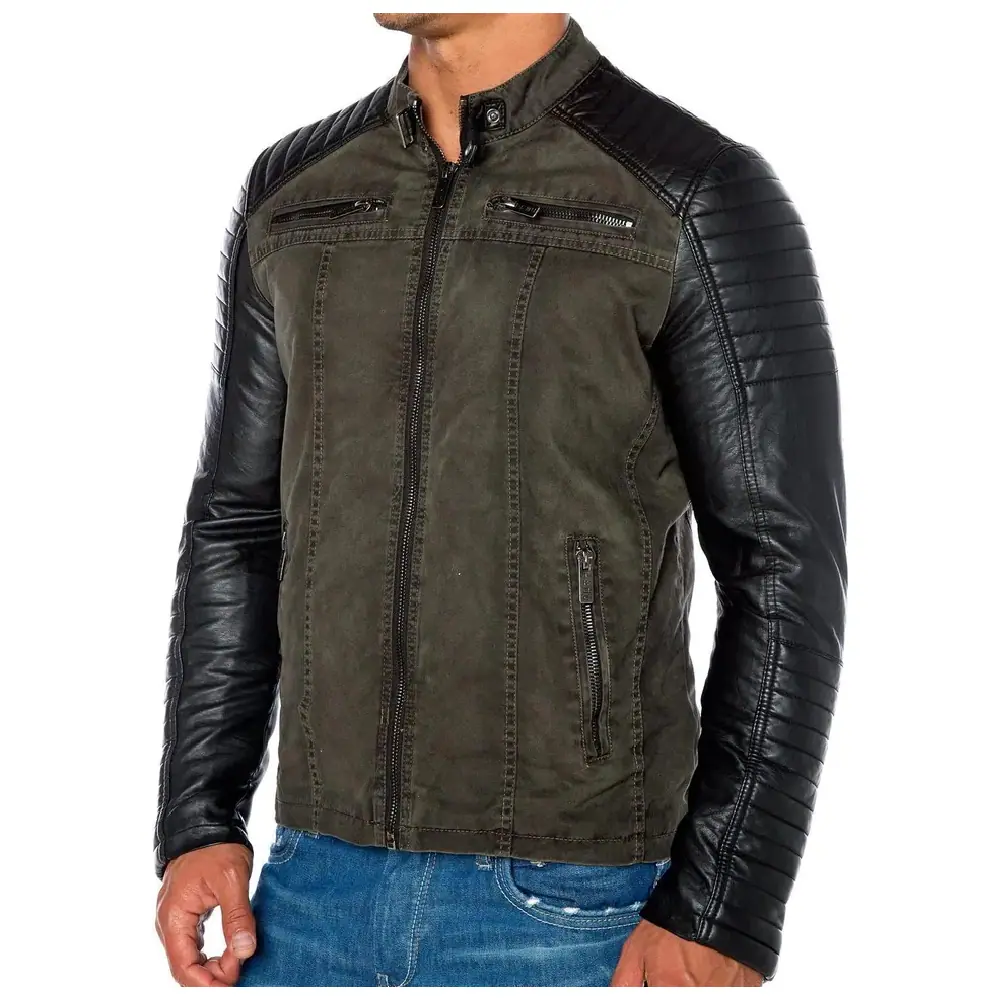 Men’s Art Biker Leather Jacket Stylish – Casual & Modern Men’s Biker Leather Jacket