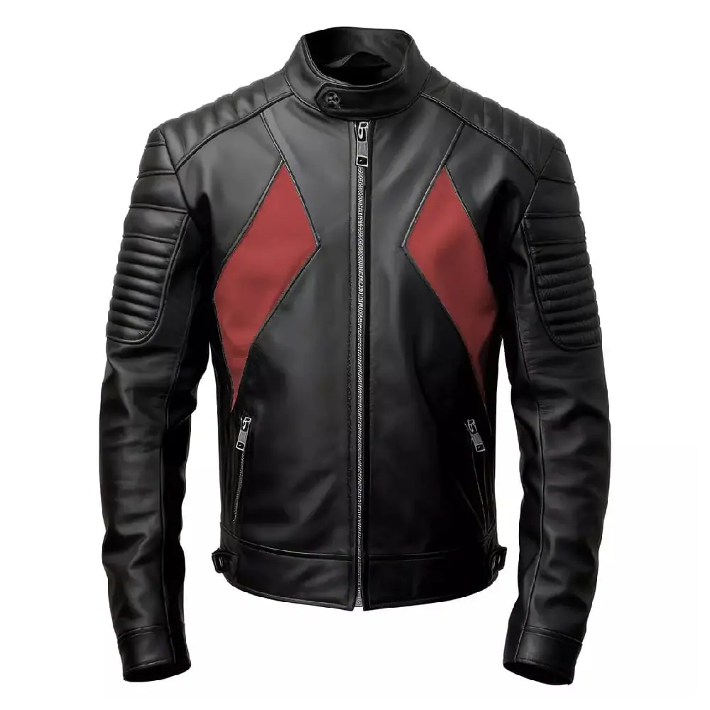 Men’s Café Racer Sheepskin Biker Leather Jacket – Classic Men’s Biker Leather Jacket