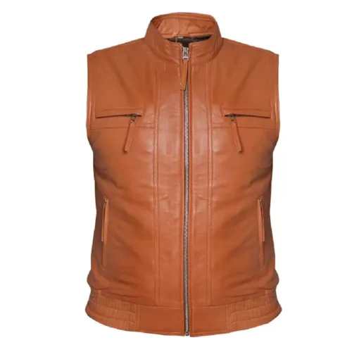 Men’s Biker Leather Vest Jacket