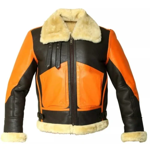 Men’s Bomber Leather Fur Jacket