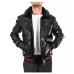 Men’s Bomber Leather Jacket Fur