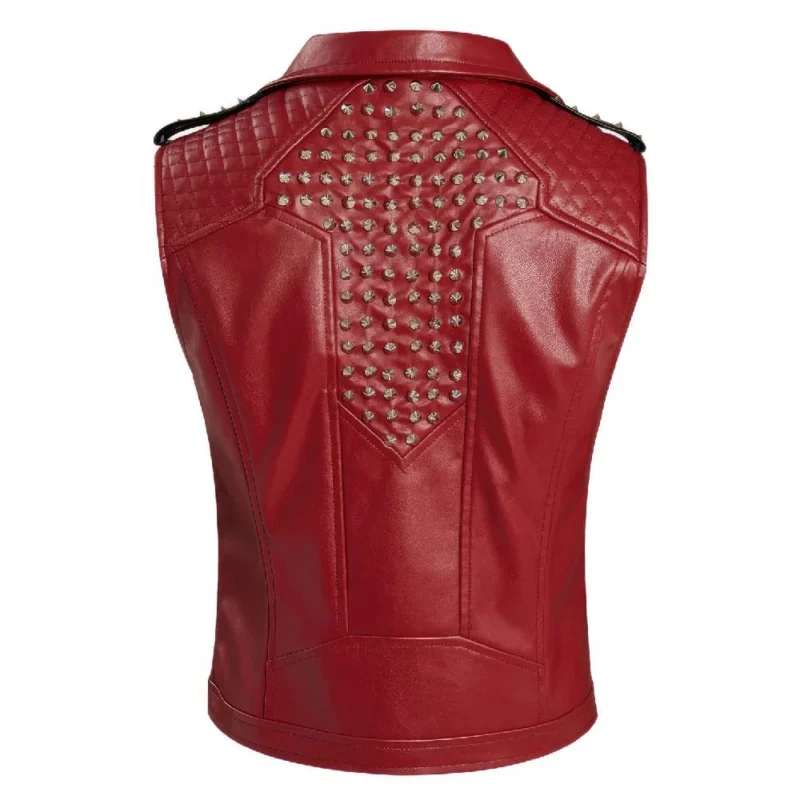 Men's Celebrity Leather Vest Jacket