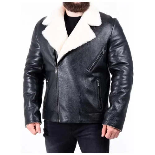 Men’s Faux Fur Leather Jacket