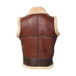 Men’s Faux Fur Vest Leather Jacket