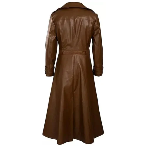 Men’s Halloween Faux Leather Long Coat