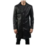 Men’s Leather Biker Long Coat