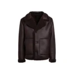 Men's Leather Jacket Faux Fur