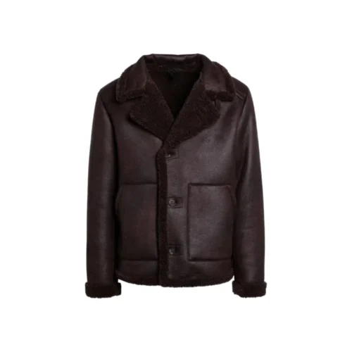 Men's Leather Jacket Faux Fur