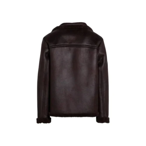 Men's Leather Jacket Faux Fur
