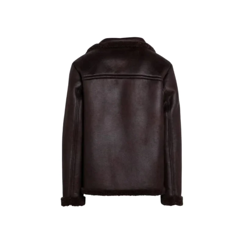 Men's Leather Jacket Faux Fur