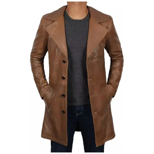 Men’s Leather Long Coat