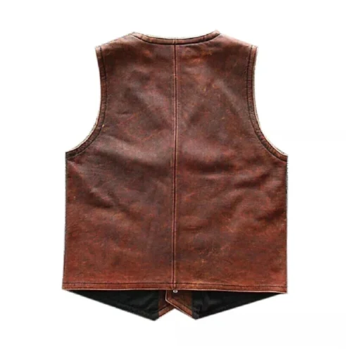 Men's Leather Vest Jacket
