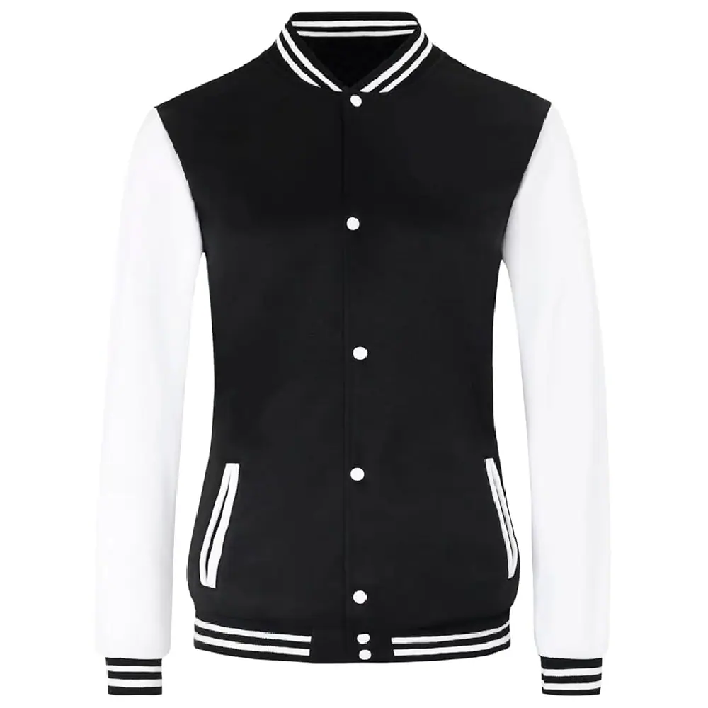Women’s Black Varsity Letterman Bomber Jacket Women’s Bomber Jacket