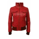 Women’s Bomber Leather Jacket