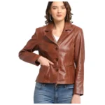 Women’s Leather Blazer Coat