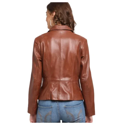 Women’s Leather Blazer Coat