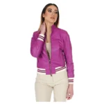 Women’s Leather Bomber Jacket