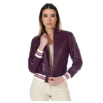 Women’s Leather Bomber Jacket
