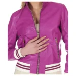 Women’s Leather Bomber Jacket