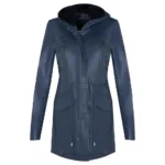 Women’s Leather Hooded Coat