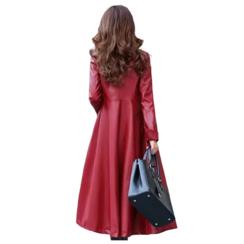 Women’s Long Leather Coat