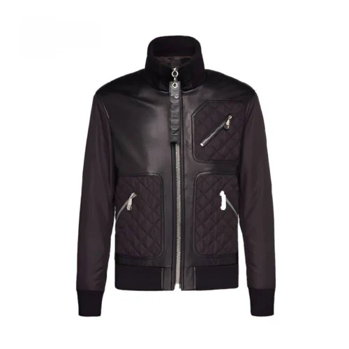 Men's Biker Bomber Leather Jacket