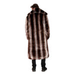 Men’s Faux Fur Hooded Long Coat