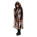 Men’s Faux Fur Hooded Long Coat