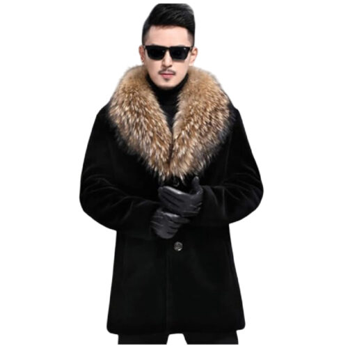 Men’s Faux Fur Long Coat