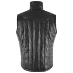 Men’s Leather Puffer Vest Jacket