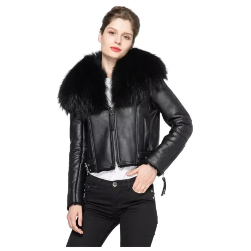 Women’s Fur Shearling Leather Jacket