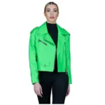 Women’s Leather Biker Jacket Short