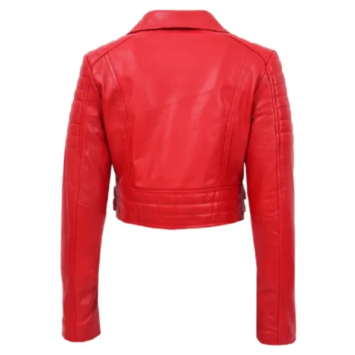 Women’s Leather Biker Jacket Short