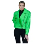 Women’s Leather Biker Jacket Short