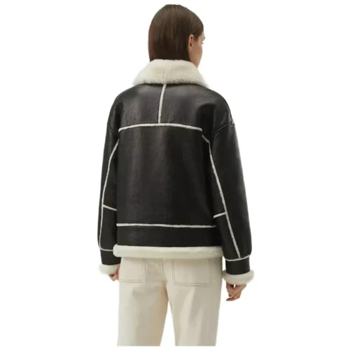Women’s Leather Shearling Fur Jacket