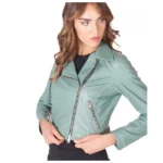 Women’s Leather Short Biker Jacket
