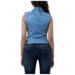 Women’s Leather Vest Jacket Biker
